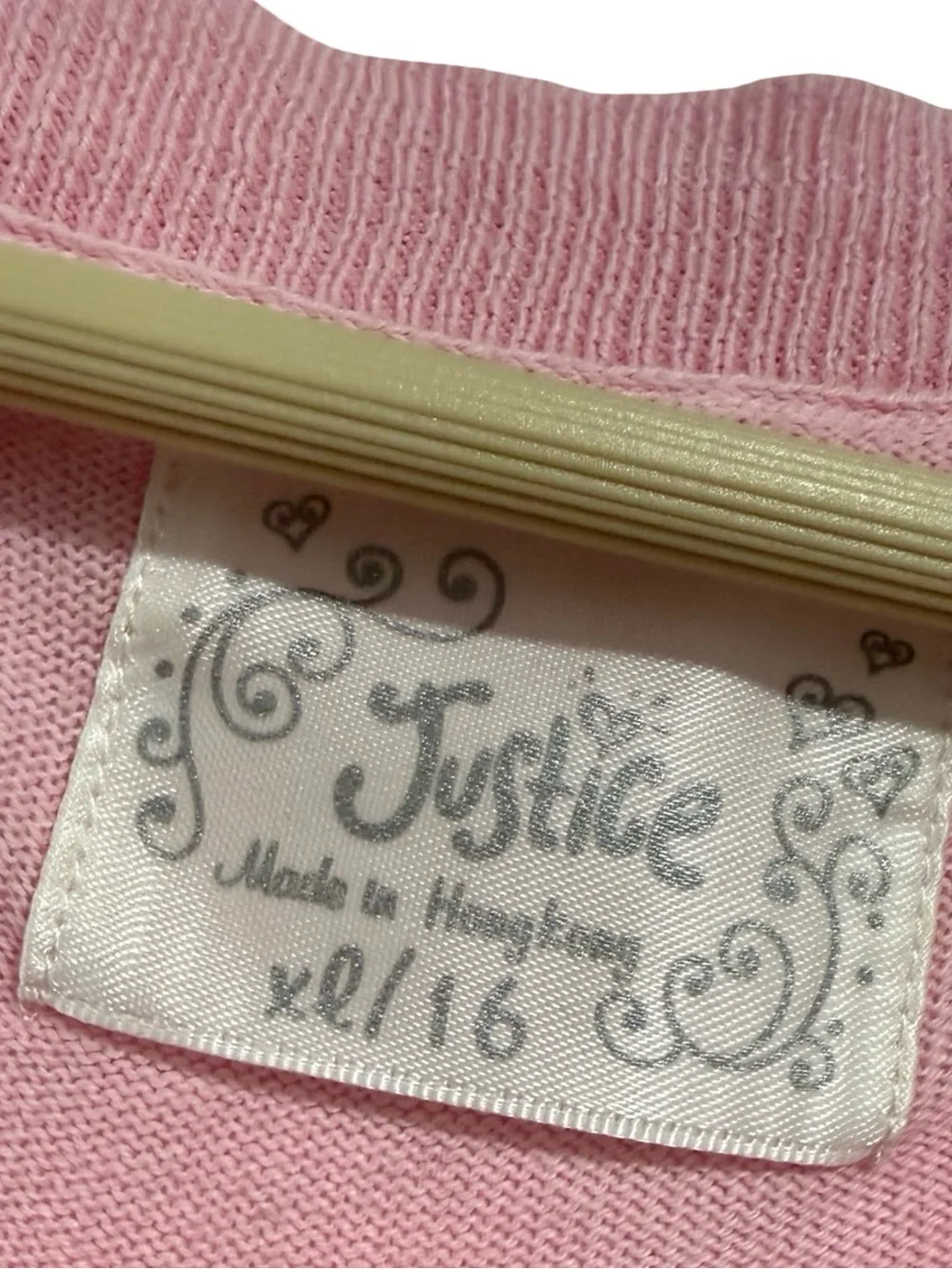 Girls Justice Cable Knit V-Neck Sweater